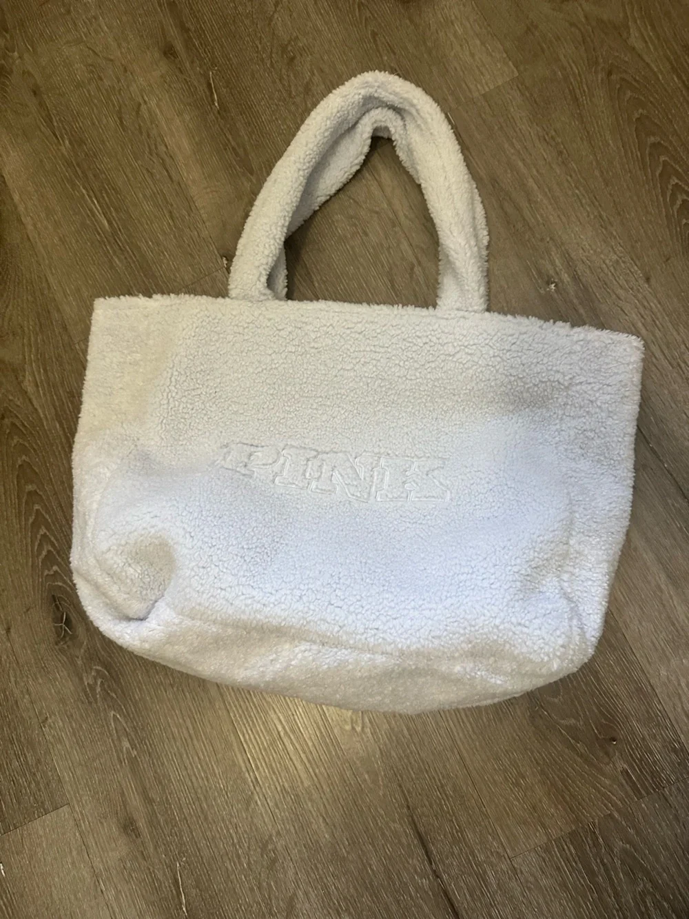 PINK Victoria's Secret Cream Sherpa Tote